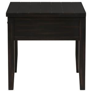 Coaster Concord 1-Drawer Square End Table Distressed Java