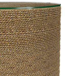 Coaster Halden Round Woven Seagrass Accent Side Table Light Brown