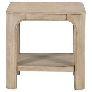 Coaster Solano Square Wood Side End Table With Shelf Weathered Mango