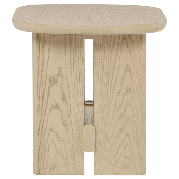 Coaster Kailani Coastal Square End Side Table With Shelf Beige Oak