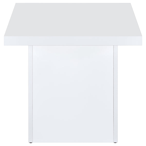 Coaster Devar Square Engineered Wood Side End Table White High Gloss