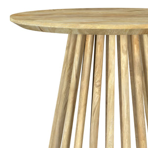 Coaster Touhy Round Solid Wood End Side Table Natural Mango