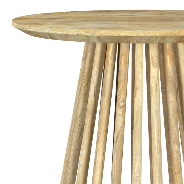Coaster Touhy Round Solid Wood End Side Table Natural Mango