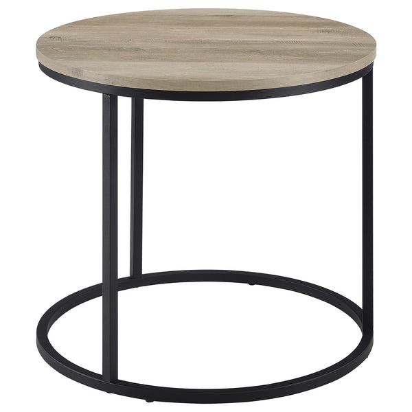 Coaster Lainey Round Occasional Side End Table Distressed Pine