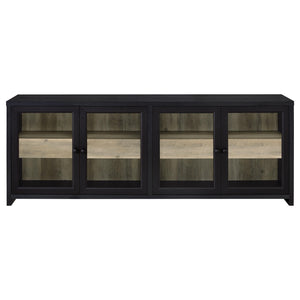 Coaster Denison 3-Piece Entertainment Center 79-Inch Tv Stand Black