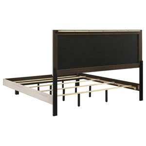 Coaster Trenton 54-Inch Wood King Panel Bed Rustic Cream