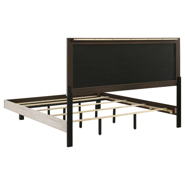 Coaster Trenton 54-Inch Wood King Panel Bed Rustic Cream