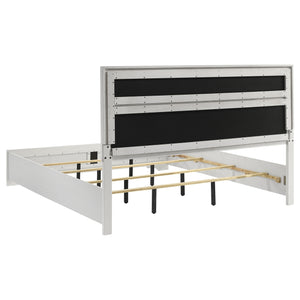 Coaster Miranda 54-Inch Upholstered King Panel Bed White