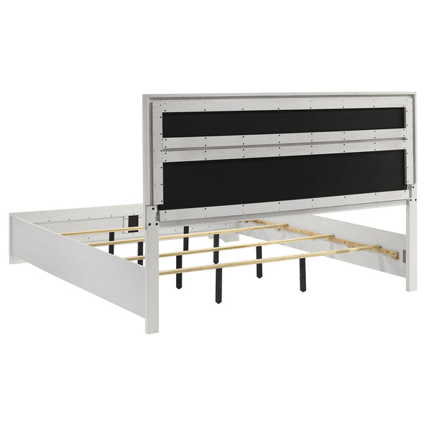 Coaster Miranda 54-Inch Upholstered King Panel Bed White