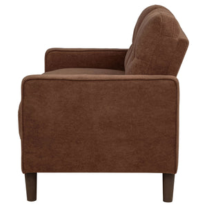 Coaster Bowen Ii Fabric Upholstered Track Arm Loveseat Rust
