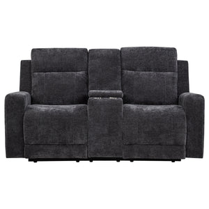 Coaster Kennett Chenille Upholstered Power Reclining Loveseat Grey