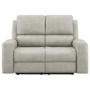 Coaster Brickston Triple Power Reclining Loveseat Grey