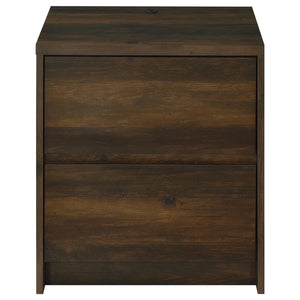 Coaster Westpark 2-Drawer Nightstand LED Lights & Usb Dark Pine