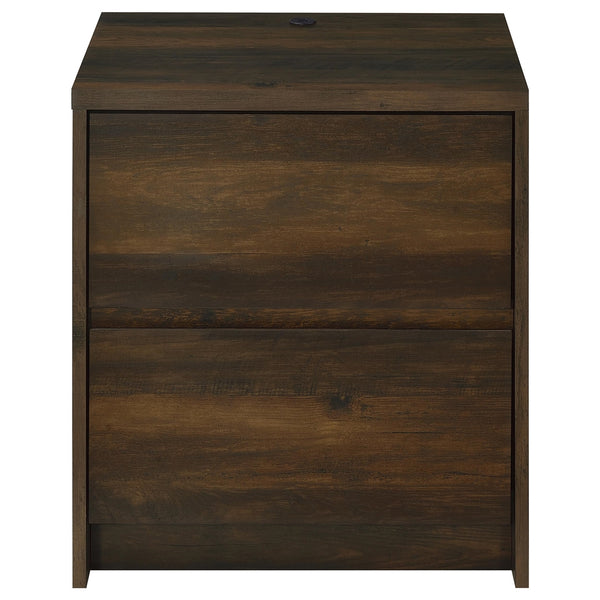 Coaster Westpark 2-Drawer Nightstand LED Lights & Usb Dark Pine