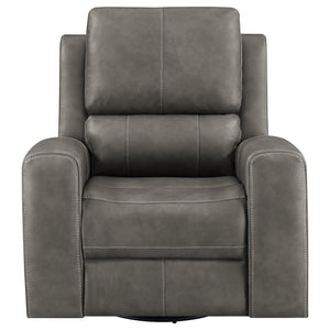 Coaster Brickston Triple Power Swivel Glider Recliner Charcoal