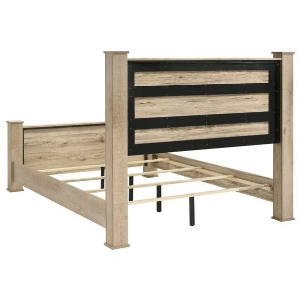 Coaster Oakglen 55-Inch Queen Panel Bed Weathered Oak