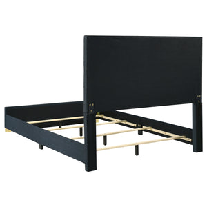 Coaster Ines 52-Inch Fabric Upholstered Queen Panel Bed Navy