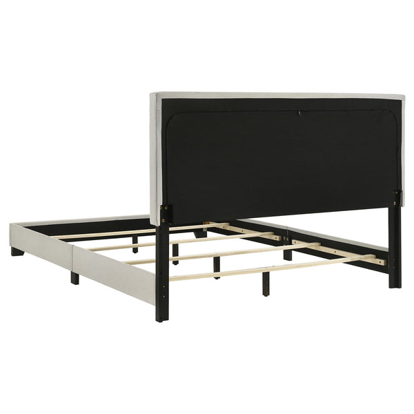 Coaster Dorian Fabric Upholstered Queen Panel Bed Cream