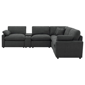 Coaster Collins 6-Piece Modular Power Reclining Sectional Dark Grey