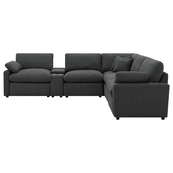 Coaster Collins 6-Piece Modular Power Reclining Sectional Dark Grey