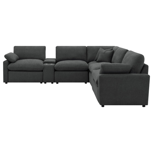 Coaster Collins 7-Piece Modular Power Reclining Sectional Dark Grey