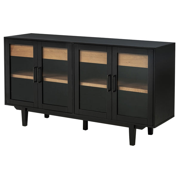 Coaster Middleton 4-Door Sideboard Server With Dual Drawers Black