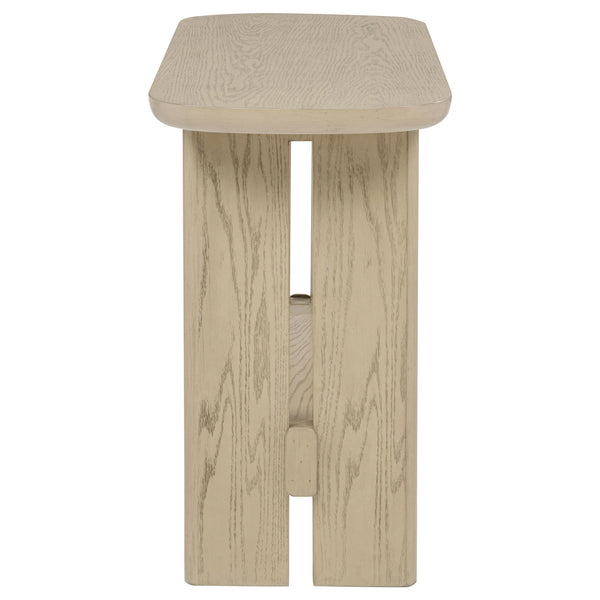 Coaster Kailani Coastal Sofa Console Table With Shelf Beige Oak