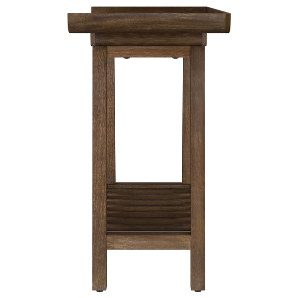 Coaster Ornelas 46-Inch Console Table With Slatted Shelf Mango Brown