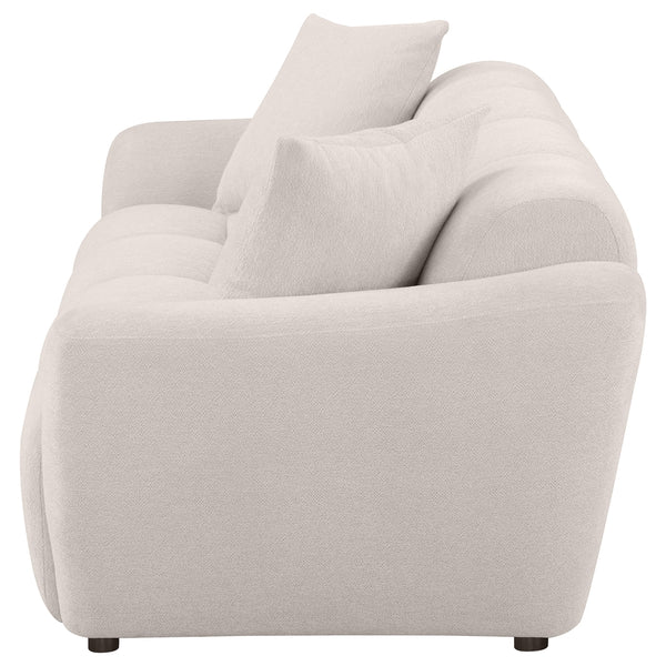 Coaster Destino Chenille Upholstered Splayed Arm Sofa Greige