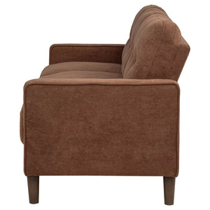 Coaster Bowen Ii Fabric Upholstered Track Arm Sofa Rust