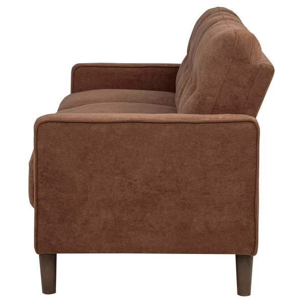Coaster Bowen Ii Fabric Upholstered Track Arm Sofa Rust