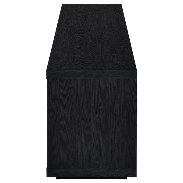 Coaster Deiter 79-Inch Tv Stand Fireplace Media Console Black