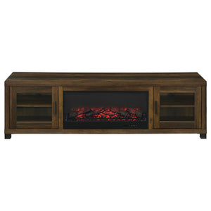 Coaster Havering 71-Inch Tv Stand Fireplace Media Console Dark Pine