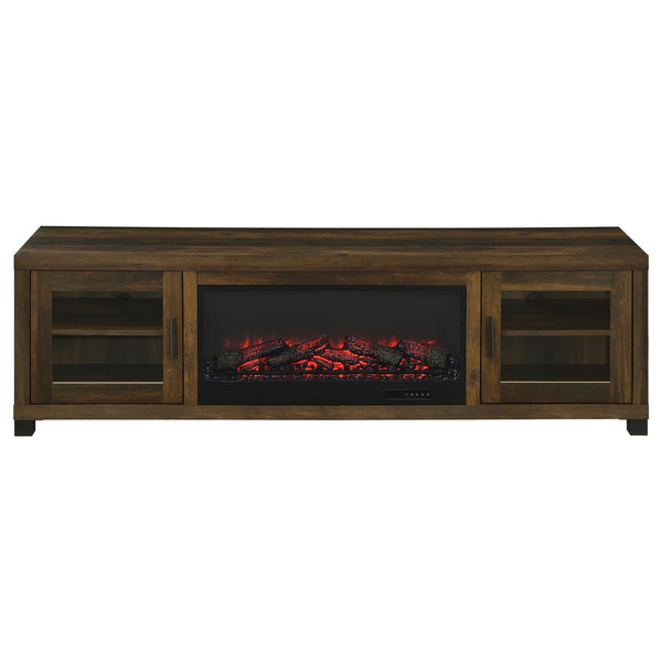 Coaster Havering 71-Inch Tv Stand Fireplace Media Console Dark Pine