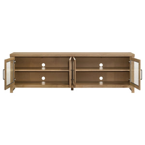Coaster Brenham 79-Inch 4-Door Tv Stand Media Console Washed Oak