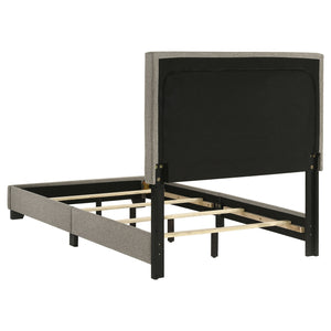 Coaster Dorian Fabric Upholstered Twin Panel Bed Taupe