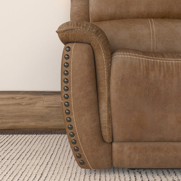 Flexsteel Zero Gravity Beau Fabric Power Reclining Loveseat with Power Headrests in Silt