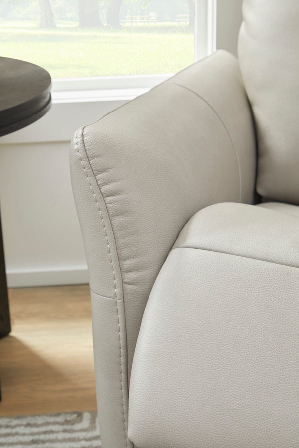 Flexsteel Zero Gravity Artemis Fabric Power Rocking Recliner with Power Headrest, Lumbar, Heat & Massage in Dove