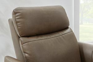 Flexsteel Zero Gravity Artemis Fabric Power Rocking Recliner with Power Headrest, Lumbar, Heat & Massage in Cappuccino