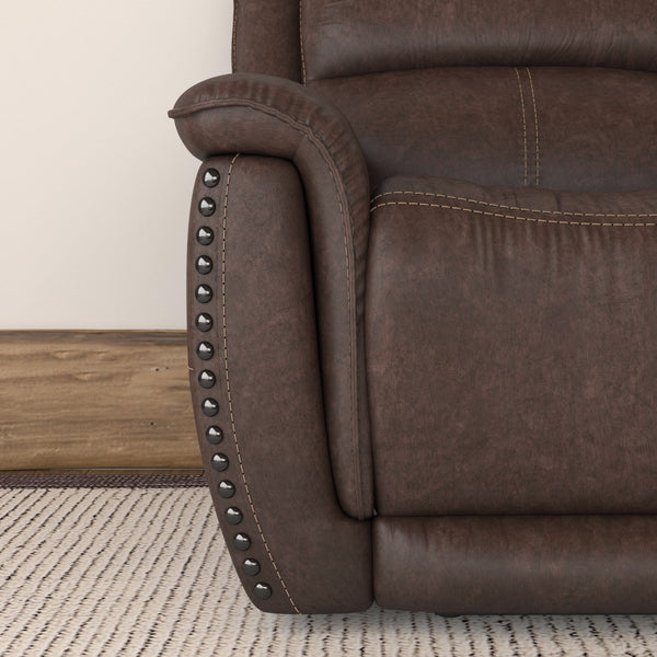 Flexsteel Zero Gravity Beau Fabric Power Recliner with Power Headrest in Sable