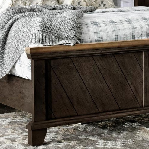 Steve Silver Bear Creek King Bed In Chocolate & Honey Smoke