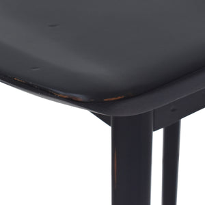 Steve Silver Hilton 24-Inch Backless Counter-Height Stool In Modern Black
