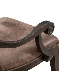Liberty Furniture Paradise Valley Saddle Brown Upholstered Leather-Like Ladderback Armchair