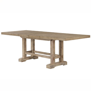Steve Silver Napa 108-Inch Counter-Height Table With 8-Inch Leaves In Weathered Sand