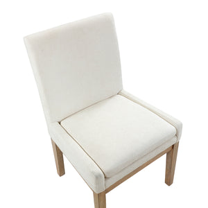Steve Silver Aubrey Eggshell Fabric Dining Side Chair In Driftwood