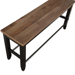 Steve Silver Bermuda 24-Inch Counter-Height Bench In Black & Arcadia