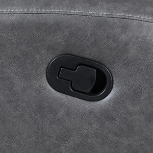 Steve Silver Gaston Manual Reclining Loveseat In Gray Vegan Leather