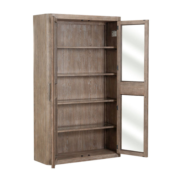 Liberty Furniture South Bend Burnished Clay 2-Piece Bunching Display Cabinet Set with LED Lighting