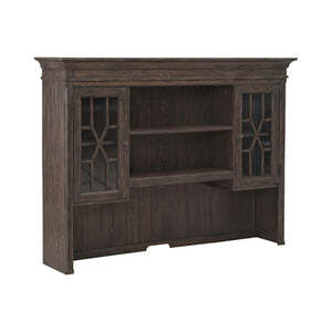 Liberty Furniture Paradise Valley Saddle Brown 5-Piece Executive Desk, Credenza & Hutch Set