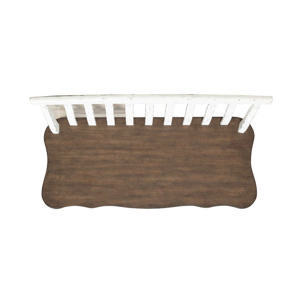 Liberty Furniture Al Fresco Graphite & Whitestone Two-Tone Slat Back Bench